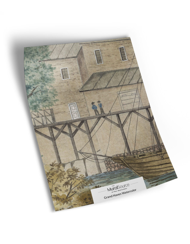 10" x 13" sample of Grand Haven Watercolor; full color panoramic