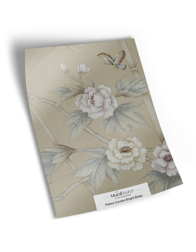 Palace Garden Bright Beige Sample | The Mural Source by Paul Montgomery