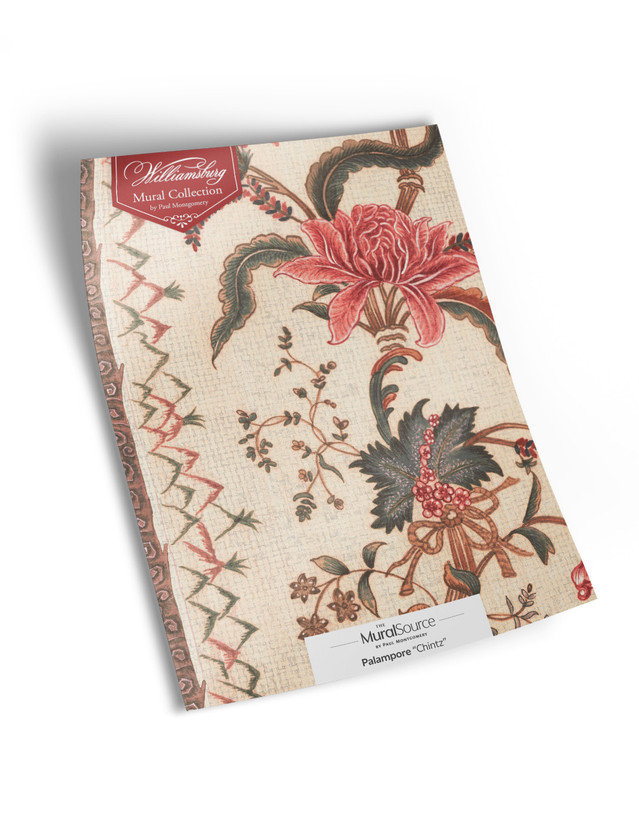 10" x 13" sample of Palampore, chintz mural wallpaper