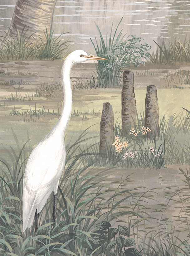 Southern River, printed mural wallpaper by Paul Montgomery. Detail shot.