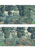 Verdure Landscape, printed mural wallpaper by Paul Montgomery. Bleue panel layout.