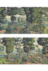 Verdure Landscape, printed mural wallpaper by Paul Montgomery. Full color panel layout.