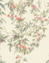 Cascade Florale, printed mural wallpaper by Paul Montgomery. Up-close detail shot.