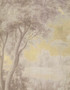 Pastorale Gold, printed mural wallpaper by Paul Montgomery. Up-close detail shot.