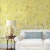 Adriana, printed wallpaper mural by Paul Montgomery. Canary chinoiserie in room.