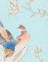 Anastasia, printed mural wallpaper by Paul Montgomery. Powder blue detail shot.