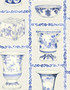 Cabinet of Porcelains, printed mural wallpaper by Paul Montgomery. Silk detail shot.