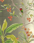 Enchanted Garden Silver, printed mural wallpaper by Paul Montgomery. Detail shot.