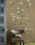 Jinan Sand, printed mural wallpaper by Paul Montgomery. Sand chinoiserie in room.