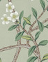 Maysong Green, printed mural wallpaper by Paul Montgomery. Detail shot.