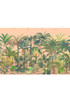 Palmetum, printed mural wallpaper by Paul Montgomery. Tangerine panel layout.