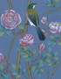 Roses Blue, printed mural wallpaper by Paul Montgomery. Detail shot.