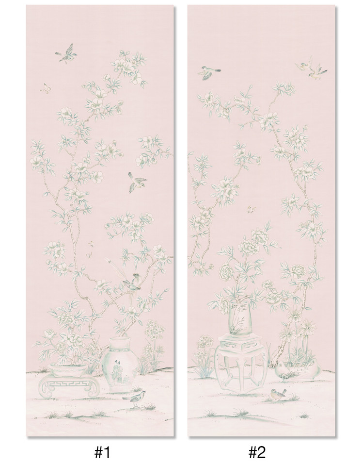 Porcelains Diptych Rose Panels 1 and 2