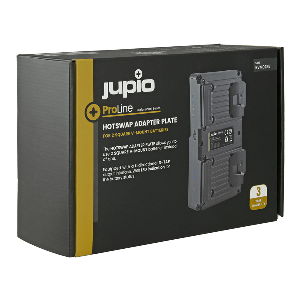 Jupio ProLine Dual V-Mount Hotswap Battery Adapter Plate