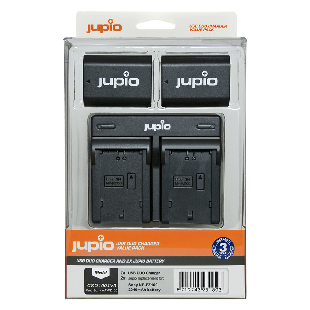 Kit: 2x Battery NP-FZ100 2040mAh + USB Dual Charger