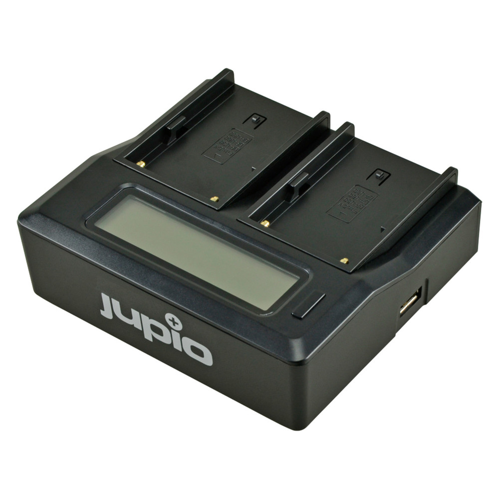 Jupio Dedicated Duo Charger for NP-F series; plates included for Sony