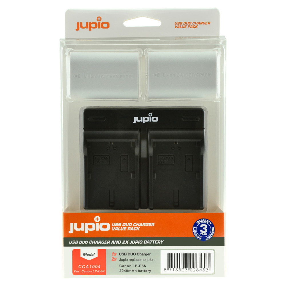 Kit: 2x Battery LP-E6N *ULTRA* 2040mAh + USB Dual Charger | Jupio