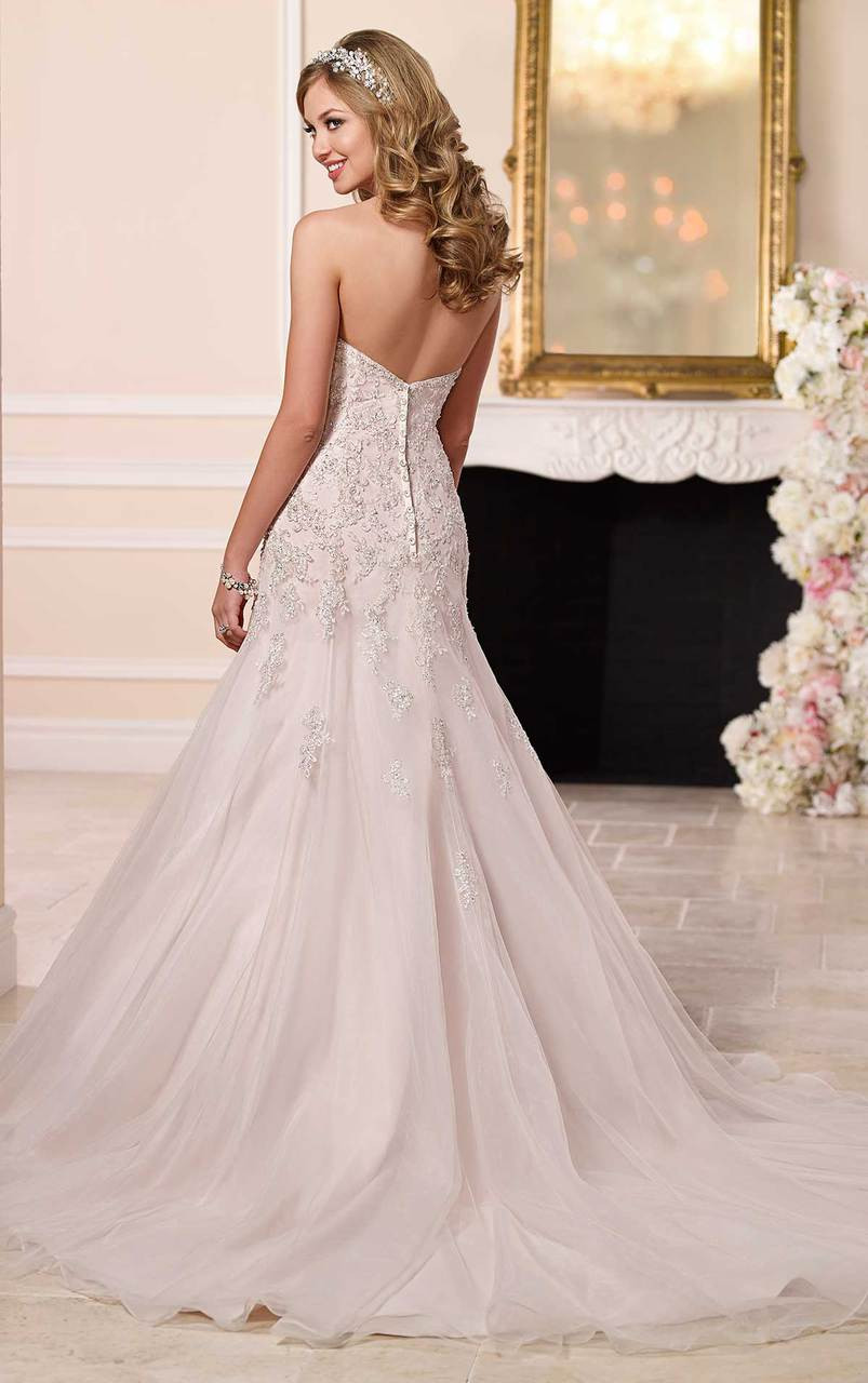 stella york pink wedding dress Blush Trumpet Wedding Dress