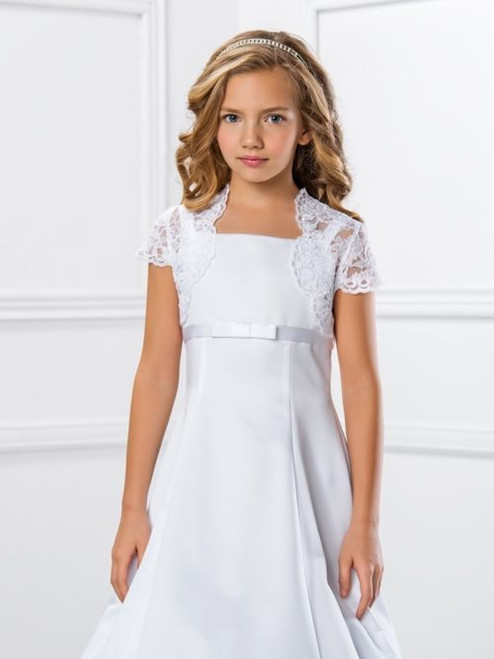 White Lace First Holy Communion Bolero - Size 122