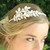 ALBERTA SILVER CRYSTAL AND PEARL ORGANIC LEAF HEADPIECE