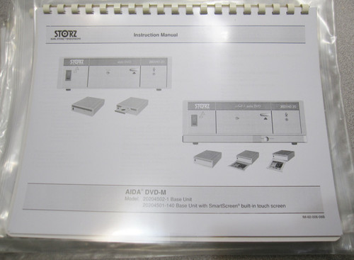 KARL STORZ AIDA DVD-M INSTRUCTION MANUAL FOR 20204502-1, 20204501-140