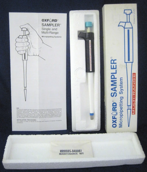 NEW Oxford 200uL 500uL Multi-Range Micro Pipette P-8000 Precision Sampler Pipet