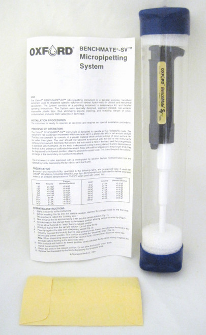 NEW 3uL FIXED VOLUME PIPETTE Oxford BenchMate SV Precision Sampler MADE IN USA