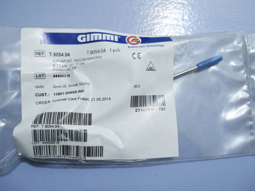 GIMMI T.8054.04 ALPHAPORT TROCAR MANDRIN 3.5 MM W/L 70 MM, PYRAMIDAL TIP