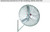 DAYTON 1VCD3 Standard-Duty Industrial Fan 24" Non-Oscillating, 208VAC, 6050 CFM