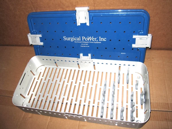 Surgical Power, Inc. PG1020 STERILIZATION / STORAGE CONTAINER 21" X 10" X 4"