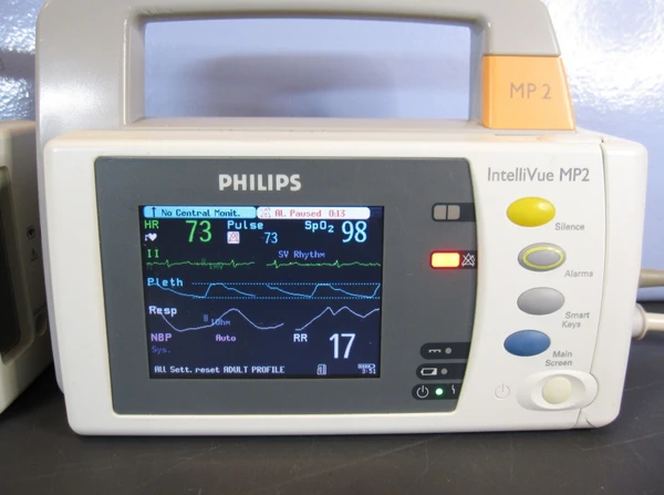 PHILIPS INTELLIVUE MP2 MMS M8102A Portable Monitor EASI / FAST TESTED #A