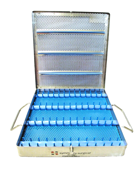 Symmetry MICROCARE Small Case Sterilization Tray w/Silicone 10"x1.25"x10.5" NEW