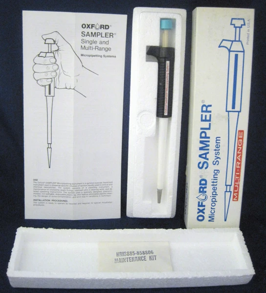 NEW Oxford 20uL, 50uL Multi-Range Micro Pipette P-8000 Precision Sampler Pipet