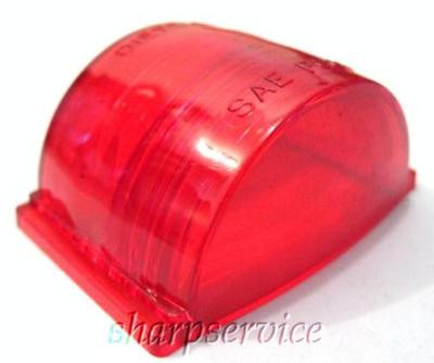 TWO Dietz DZ 537,77-537 R, 077-53704 Plastic Red Light Lens 2-5/16"L x 1-3/4"W