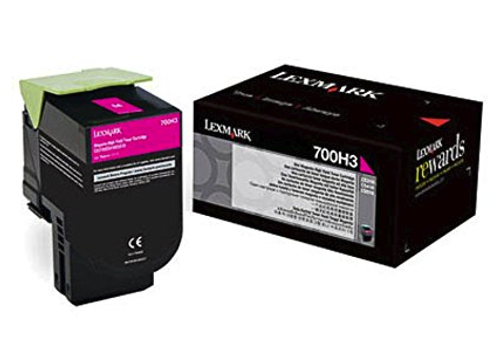 Original Lexmark 700H3 70C0H30 Magenta High-Yield Toner Cartridge