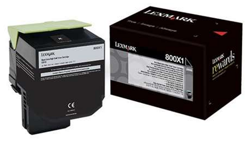 Original Lexmark 800x1 Black Extra High-Yield Toner Cartridge 80C0X10