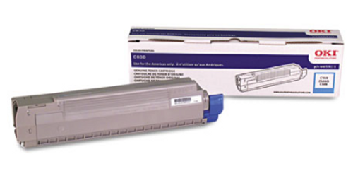Original OKI OKIDATA C830 Cyan Toner Cartridge 44059111