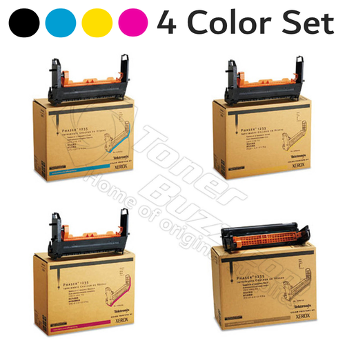 Original Xerox Phaser 1235 Black Cyan Magenta Yellow Drum Cartridge 4-Pack 013R90132 013R90133 013R90134 013R90135