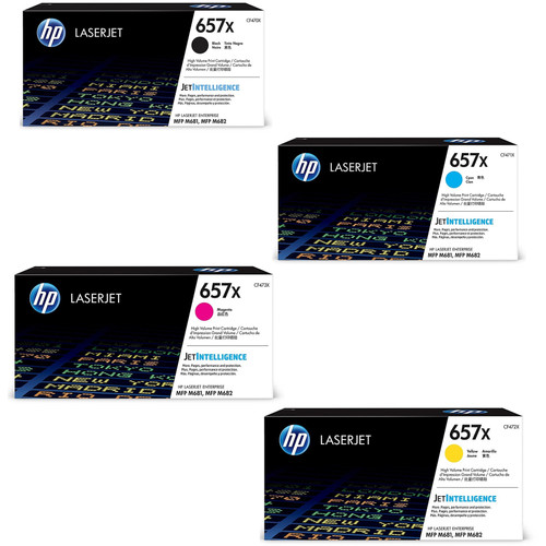 HP 657X SET CF470X CF471X CF472X CF473X Black Cyan Yellow Magenta Original LaserJet Toner Cartridges