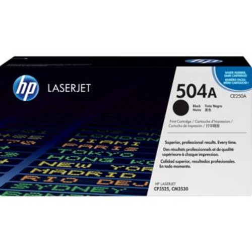 Original HP Black 504A CE250A LaserJet Toner Cartridge