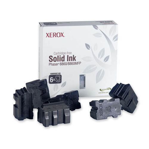 Original Xerox 108R00749 Phaser 8860 Black 6/Pack Original Xerox 108R00749 Phaser 8860 Black 6/Pack