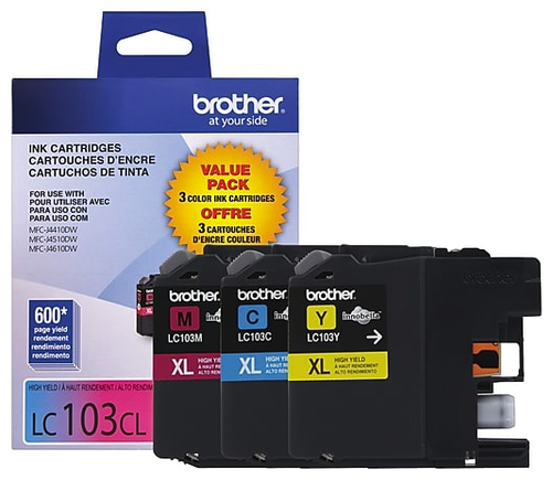 Original Brother LC-103 Ink Cartridges Pack Of 3
