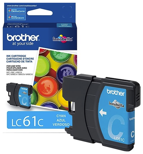 Original Brother LC-61 Cyan Ink Cartridge
