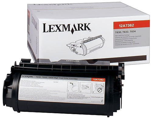 Original Lexmark 12A7362 T63x Black High Yield Toner Cartridge