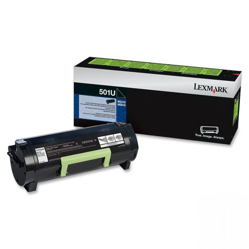 Original Lexmark 50F1U00 501U Black Return Program Ultra High-Yield Toner Cartridge Original Lexmark 50F1U00 501U Black Return Program Ultra High-Yield Toner Cartridge
