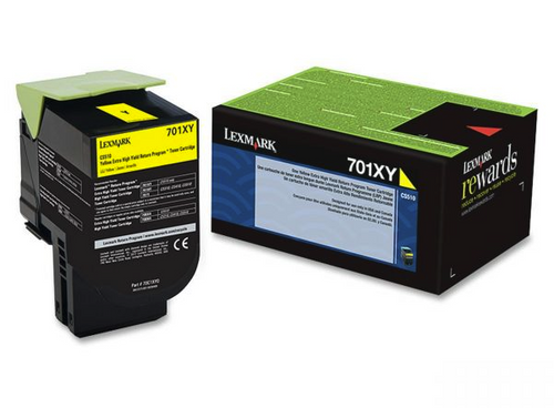 Original Lexmark 70C0XYG Unison 701XY Return Program Yellow Extra High-Yield Toner Cartridge