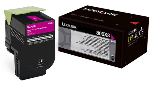 Original Lexmark 80C0X30 800X3 Magenta Extra High-Yield Toner Cartridge