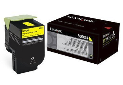 Original Lexmark 80C0X40  800x4 Yellow Extra High-Yield Toner Cartridge