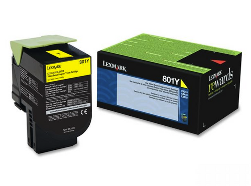 Original Lexmark 80C10Y0 801Y Yellow Return Program Unison Toner Cartridge
