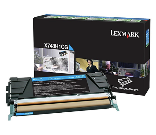 Original Lexmark X748H1CG X748 Return Program Cyan High-Yield Toner Cartridge Original Lexmark X748H1CG X748 Return Program Cyan High-Yield Toner Cartridge
